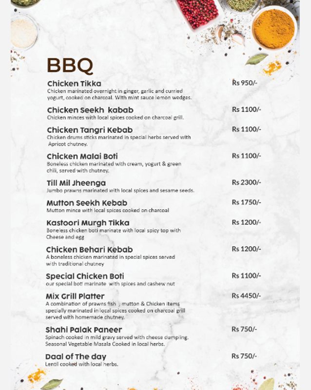 Cafe De Brando menu