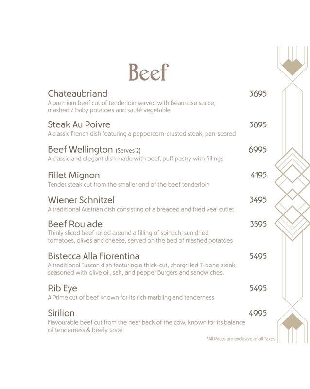 Cafe Demello by Bourgeoisie menu
