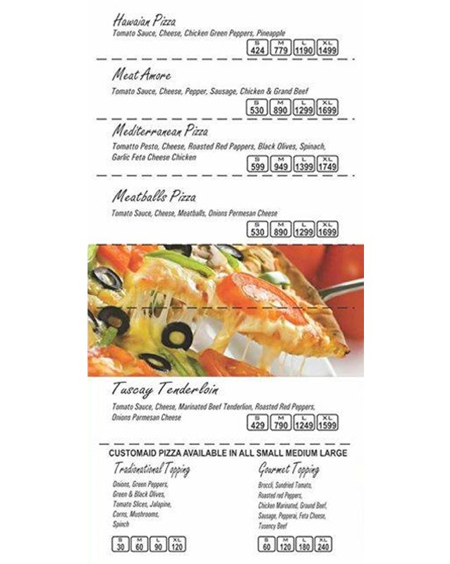 Cafe Ontario menu