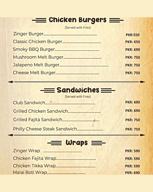 Cafe Ostyria menu