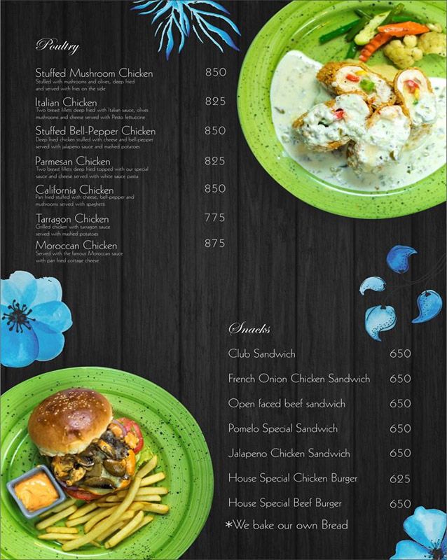 Cafe Pomelo  menu