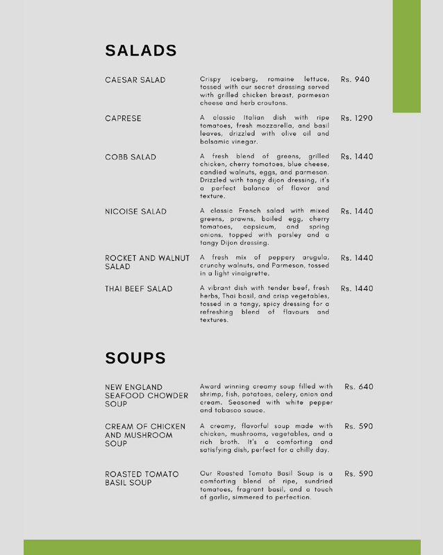 Café Bedaar menu