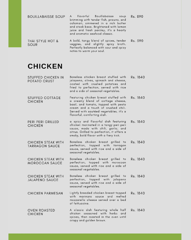 Café Bedaar menu