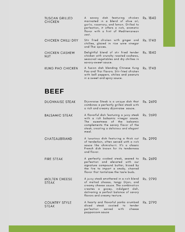 Café Bedaar menu