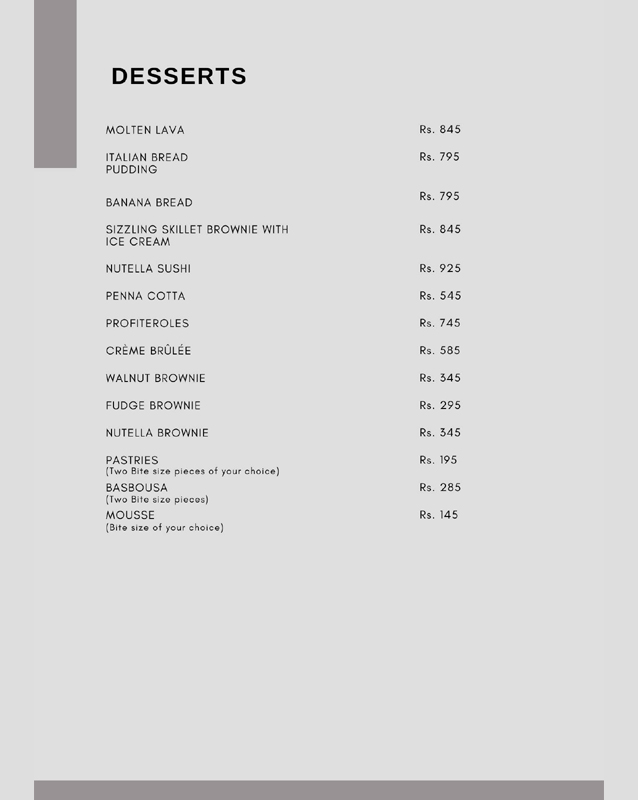 Café Bedaar menu