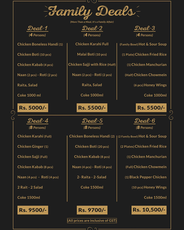 Caspian Sea Restaurant menu