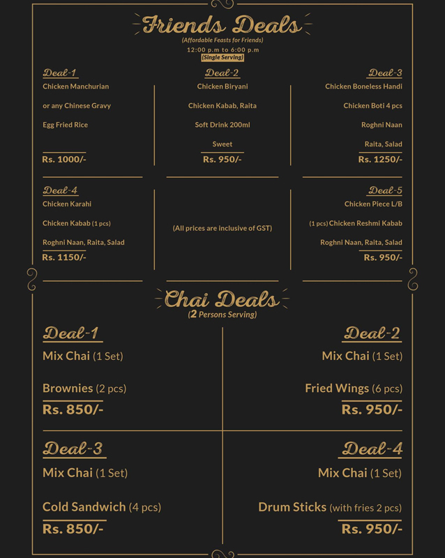 Caspian Sea Restaurant menu