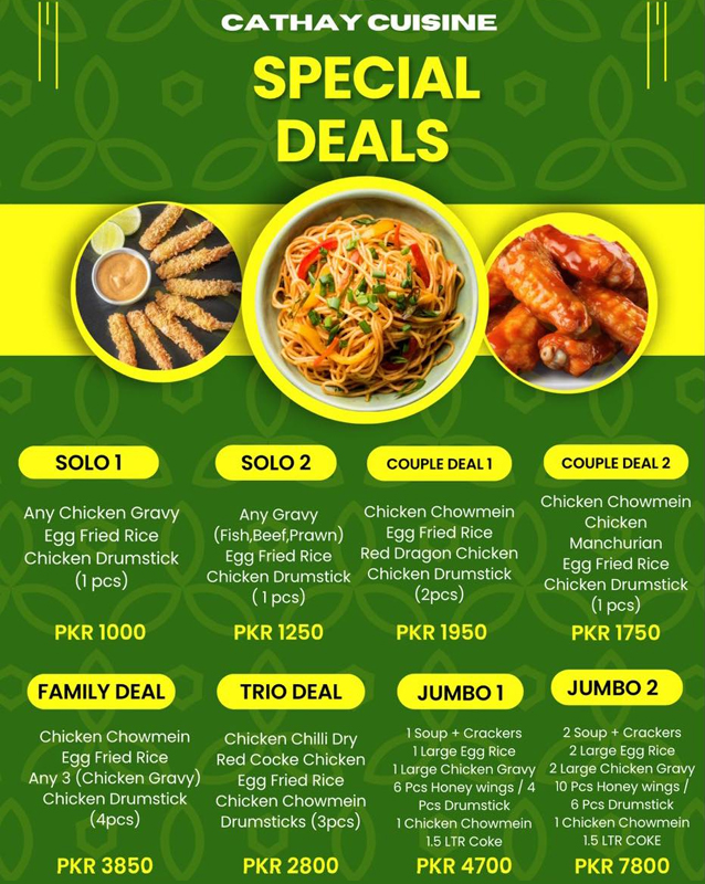 Cathay Cuisine menu