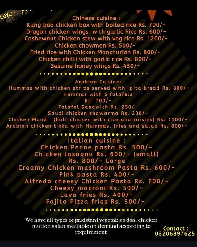 Cha Time menu
