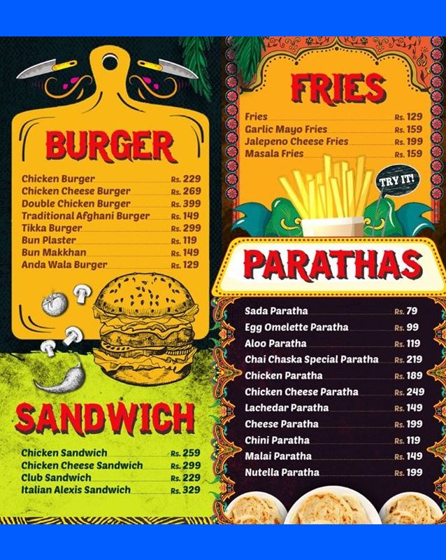 Chai Chaska menu