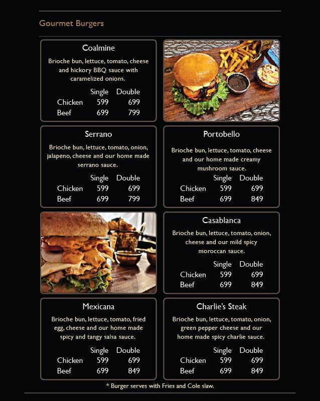 Chaplin Modern Eatery menu