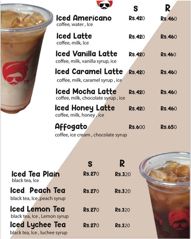 Chaudairy Ice Cream menu