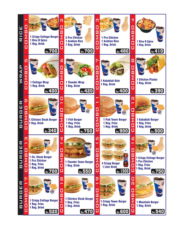 Chicken Cottage menu