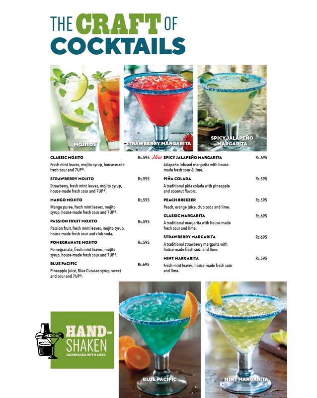 Chili's Pakistan menu