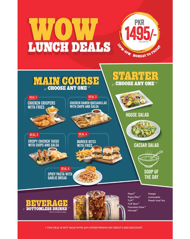 Chili's Pakistan menu