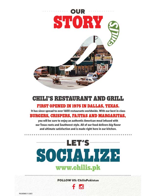 Chili's Pakistan menu