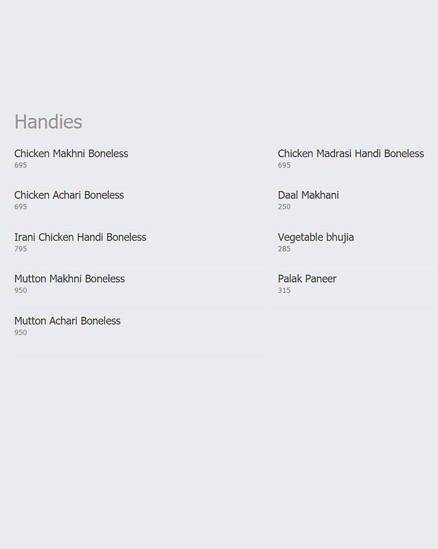 Chilli Chutney menu