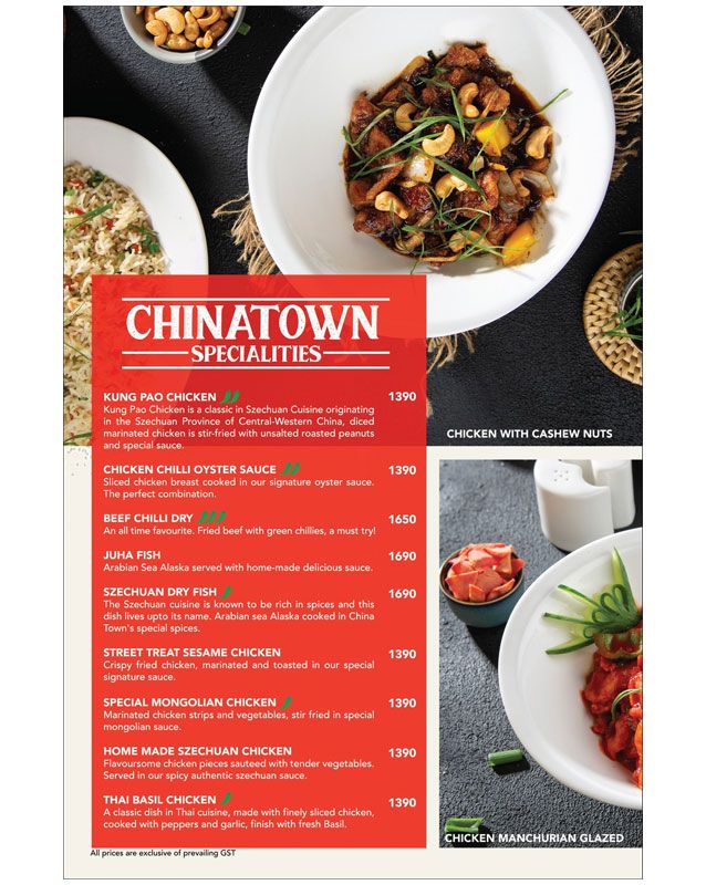 ChinaTown - Lahore menu