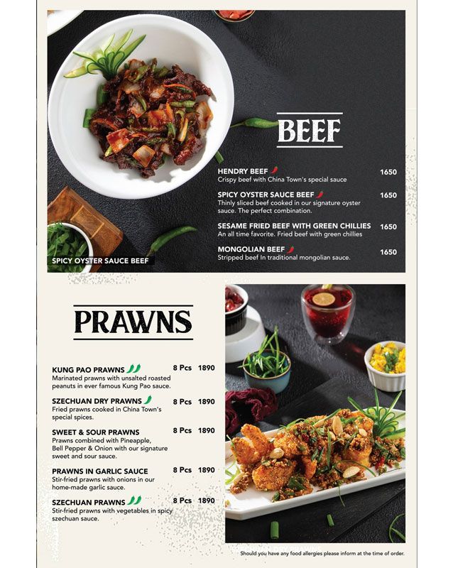 ChinaTown - Lahore menu