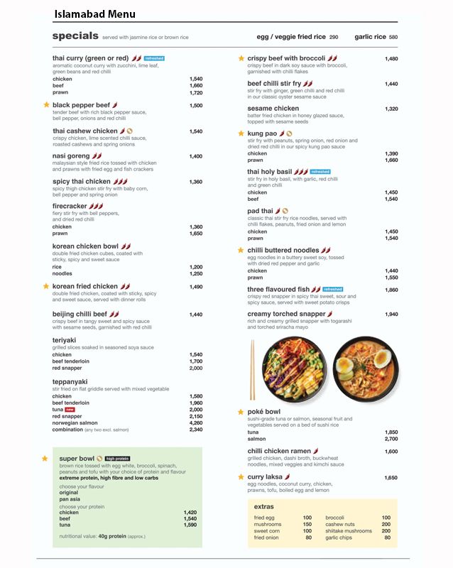 Chop Chop Wok menu