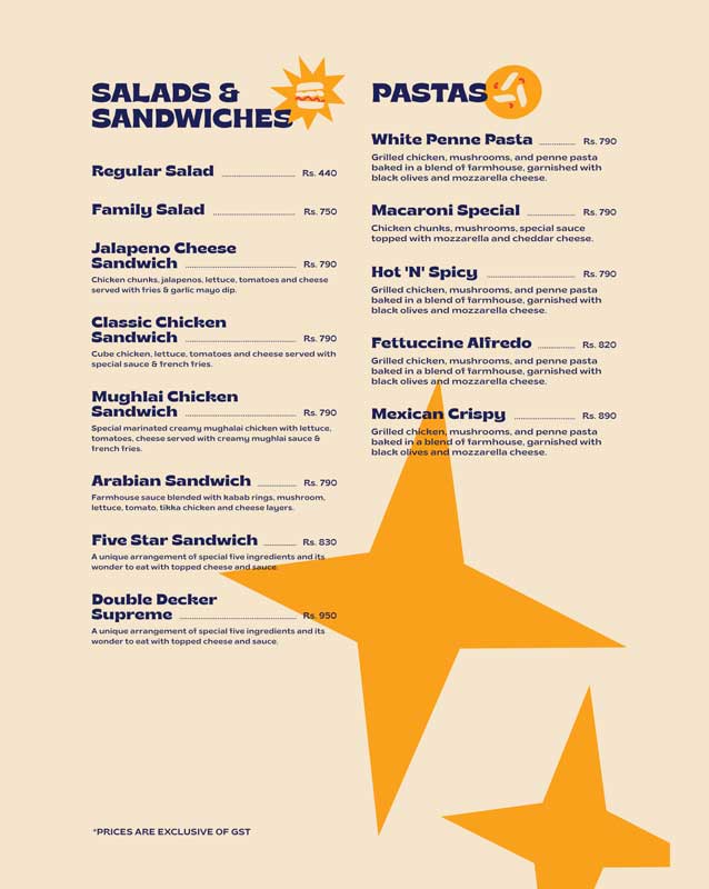 Chunk N Cheese menu