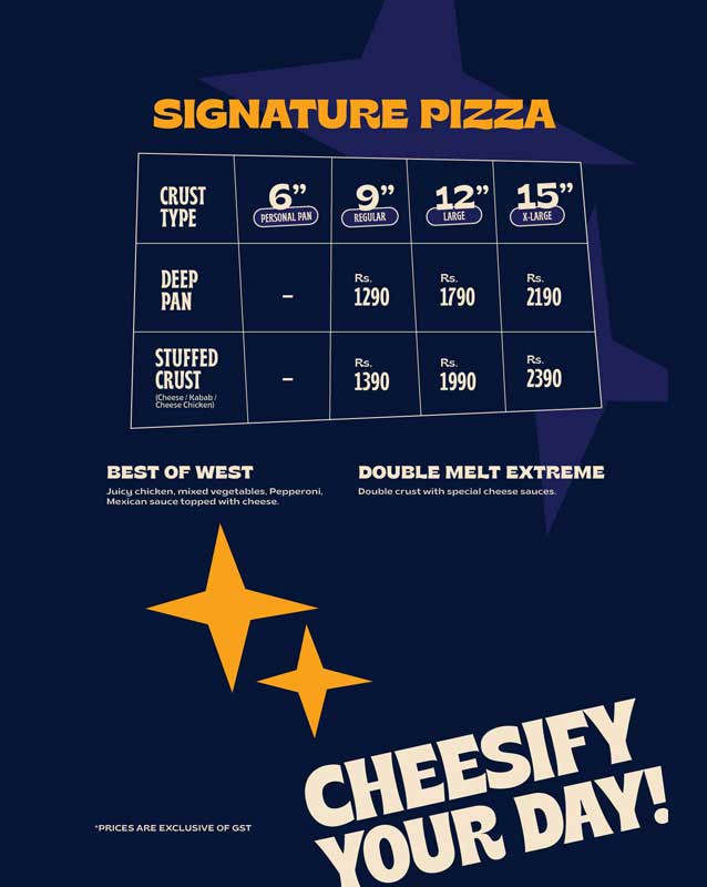 Chunk N Cheese menu