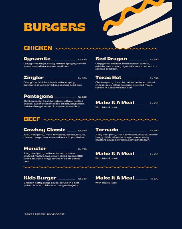 Chunk N Cheese menu