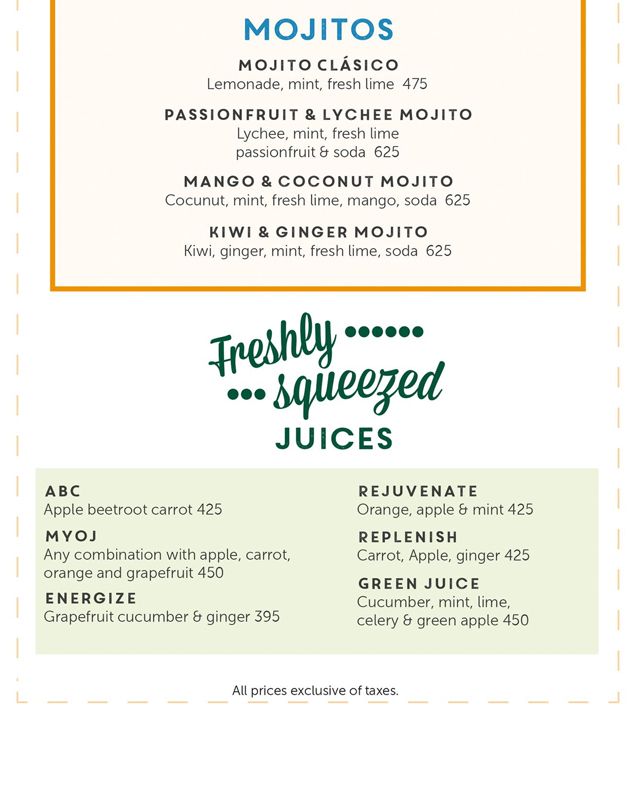 Coco Cubano Pakistan menu