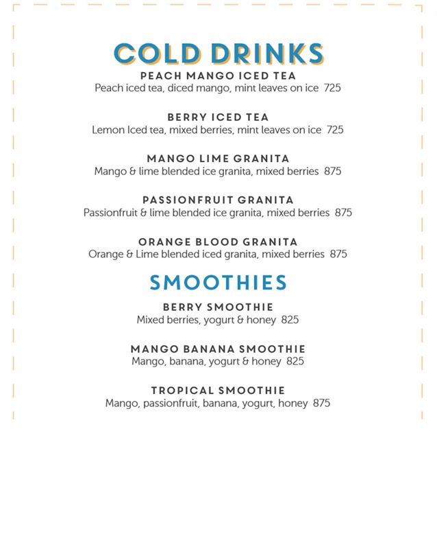 Coco Cubano Pakistan menu