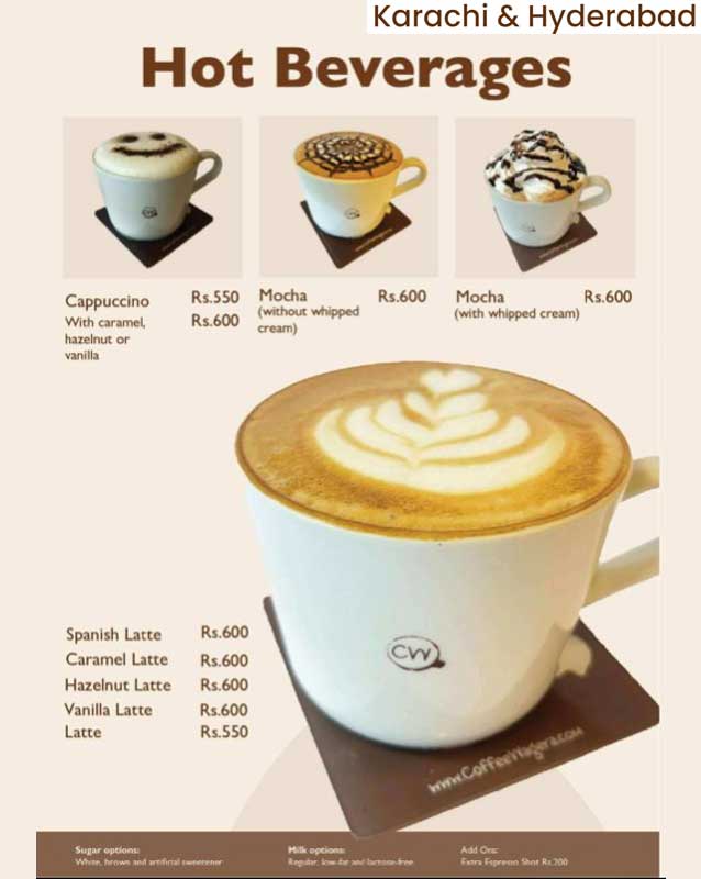Coffee Wagera menu