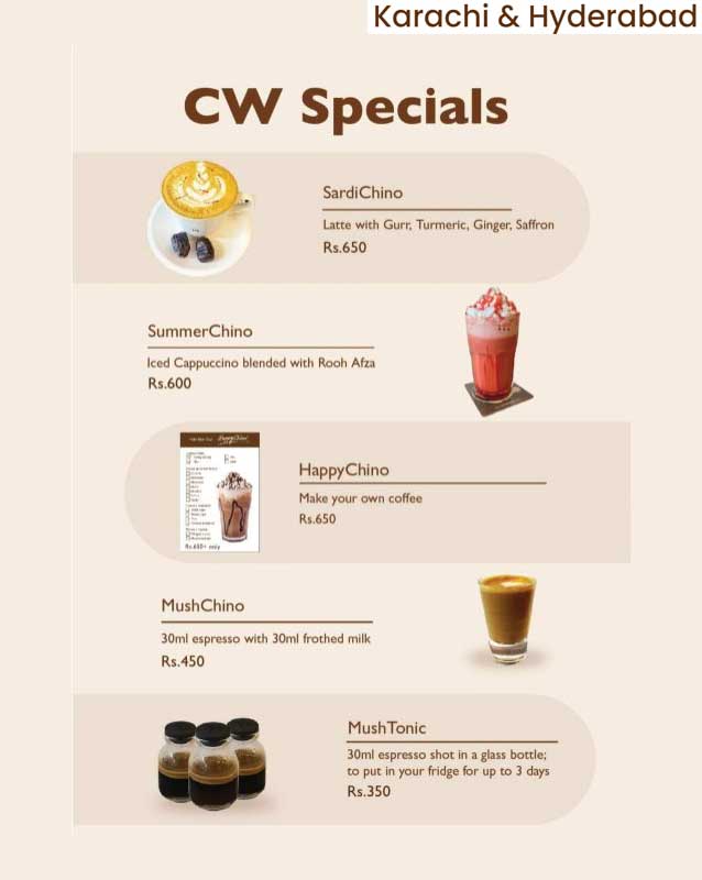 Coffee Wagera menu