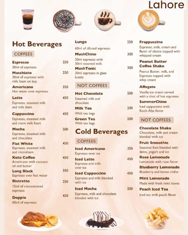 Coffee Wagera menu
