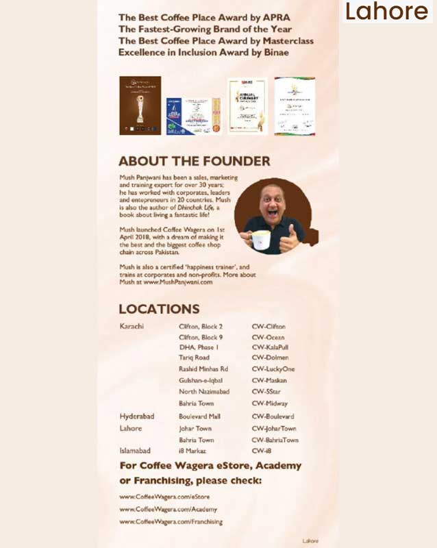 Coffee Wagera menu