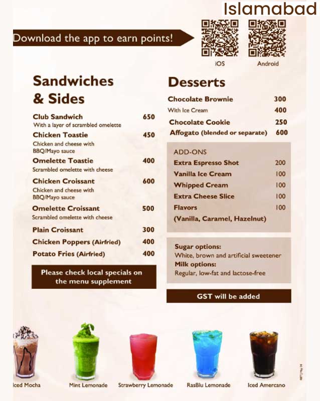 Coffee Wagera menu