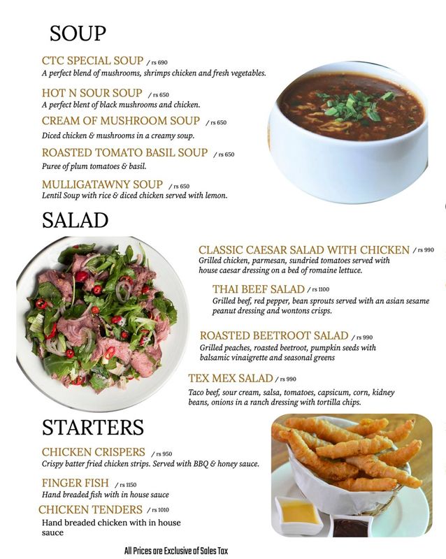 Coffee, Tea & Company menu