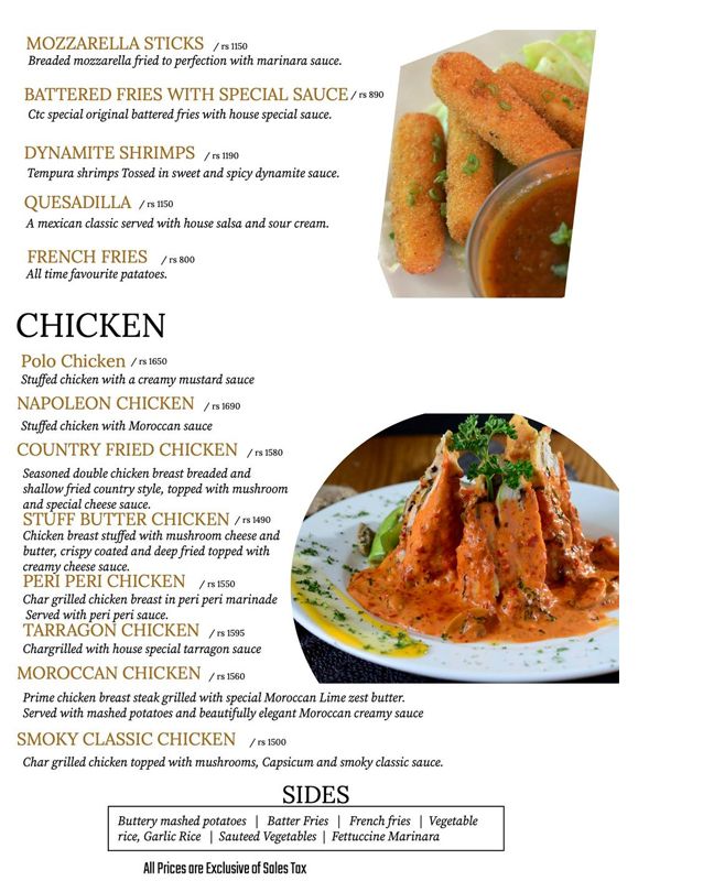 Coffee, Tea & Company menu