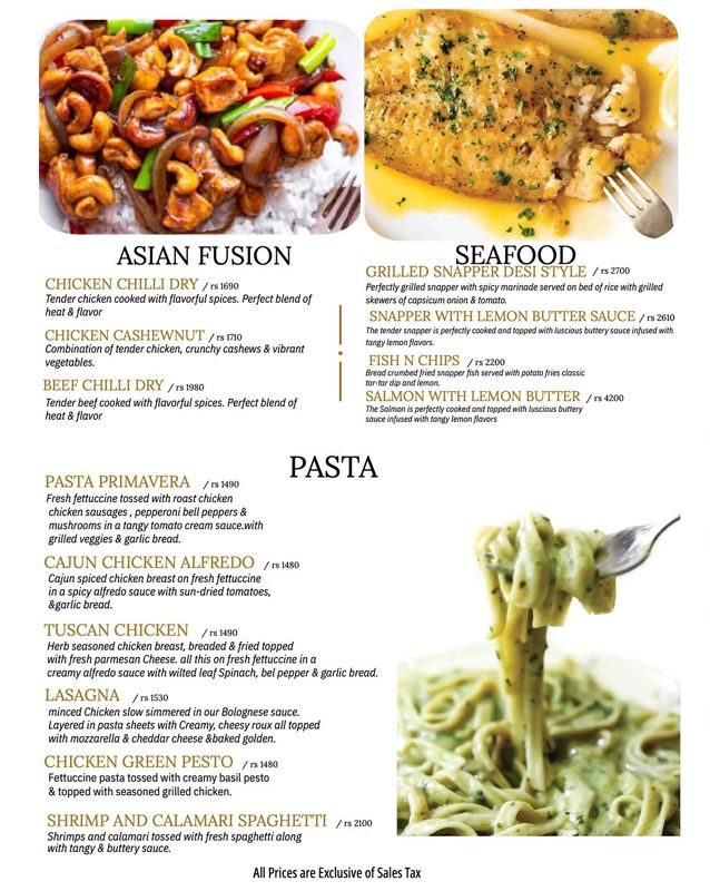 Coffee, Tea & Company menu