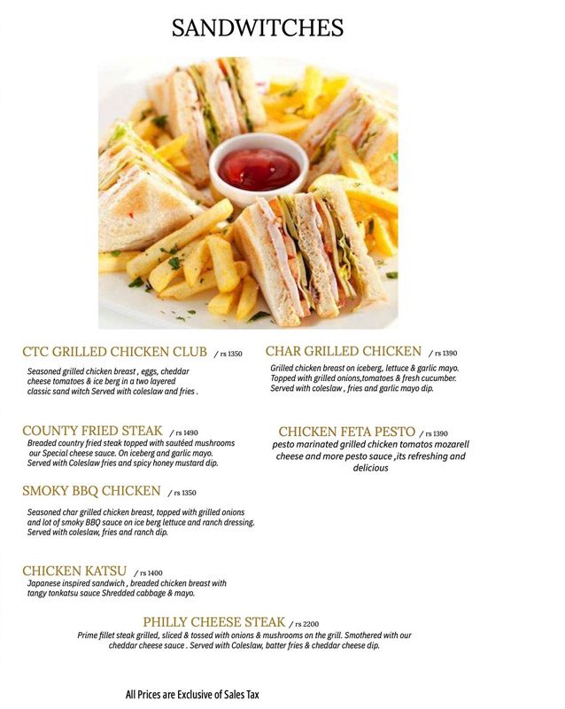 Coffee, Tea & Company menu