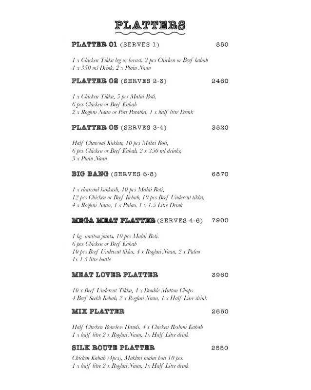 Courtyard Grill menu
