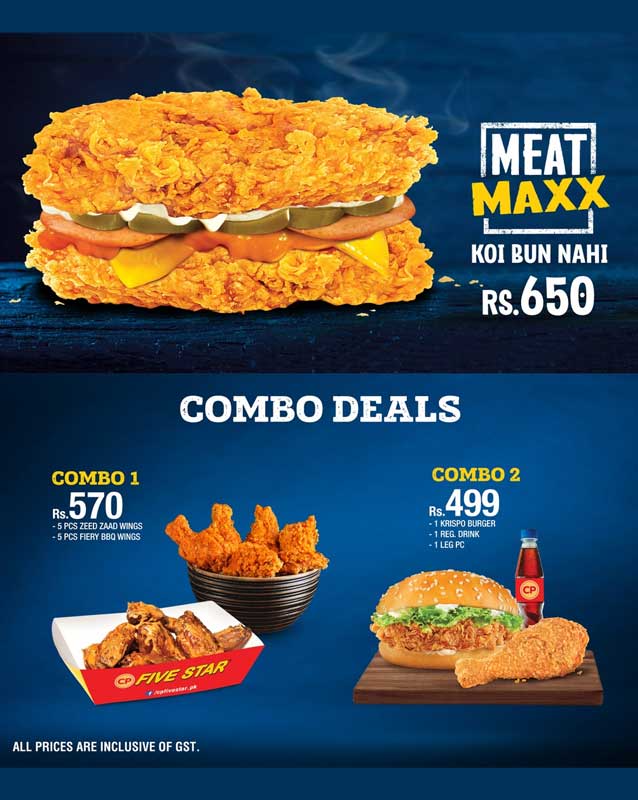 CP Five Star menu
