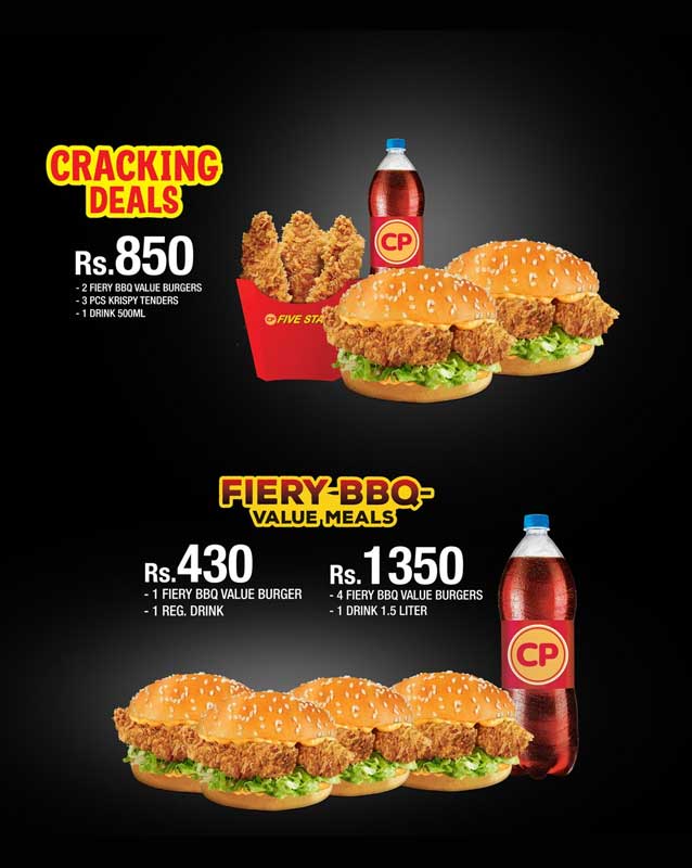 CP Five Star menu