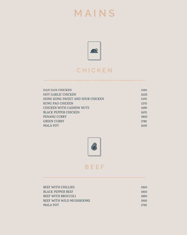 Dan Dan menu