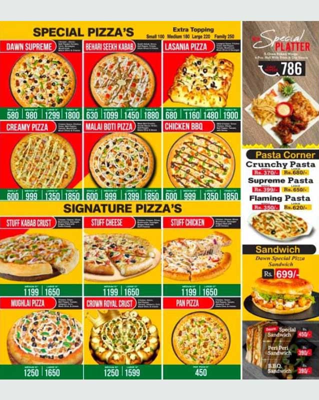 Dawn Fried Chicken menu