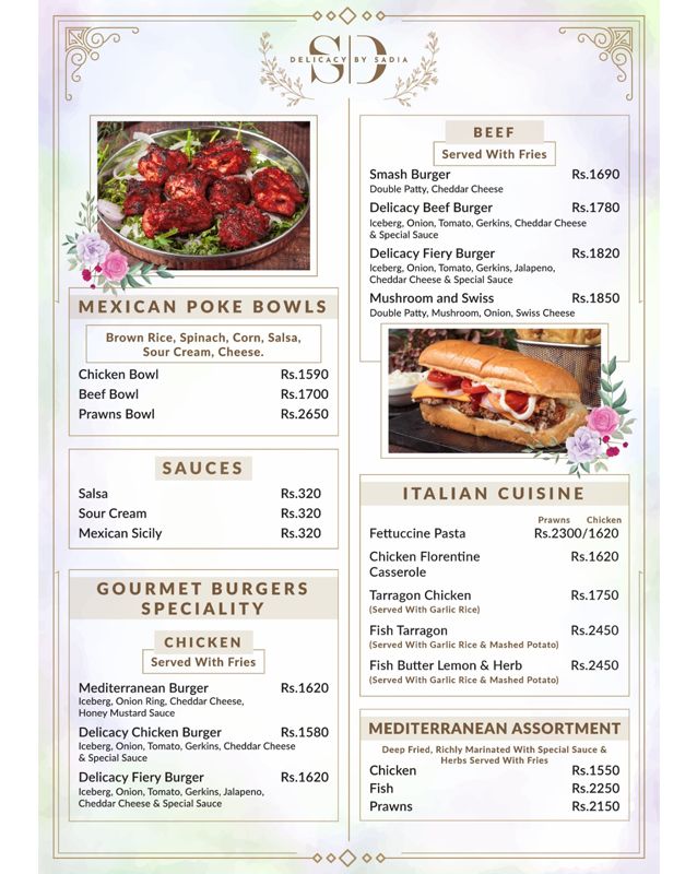 Delicacy by Sadia menu