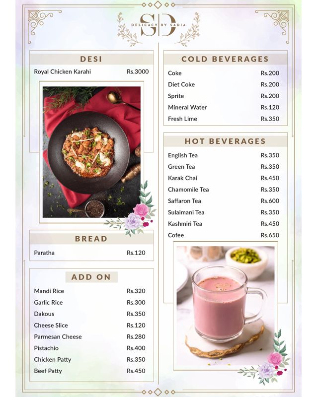 Delicacy by Sadia menu