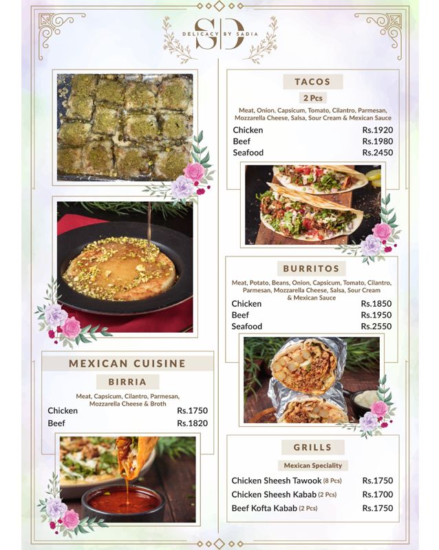 Delicacy by Sadia menu