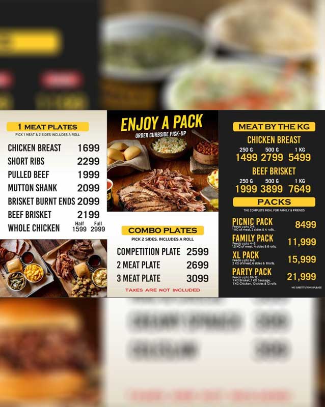 Dickey's Barbecue Pit menu