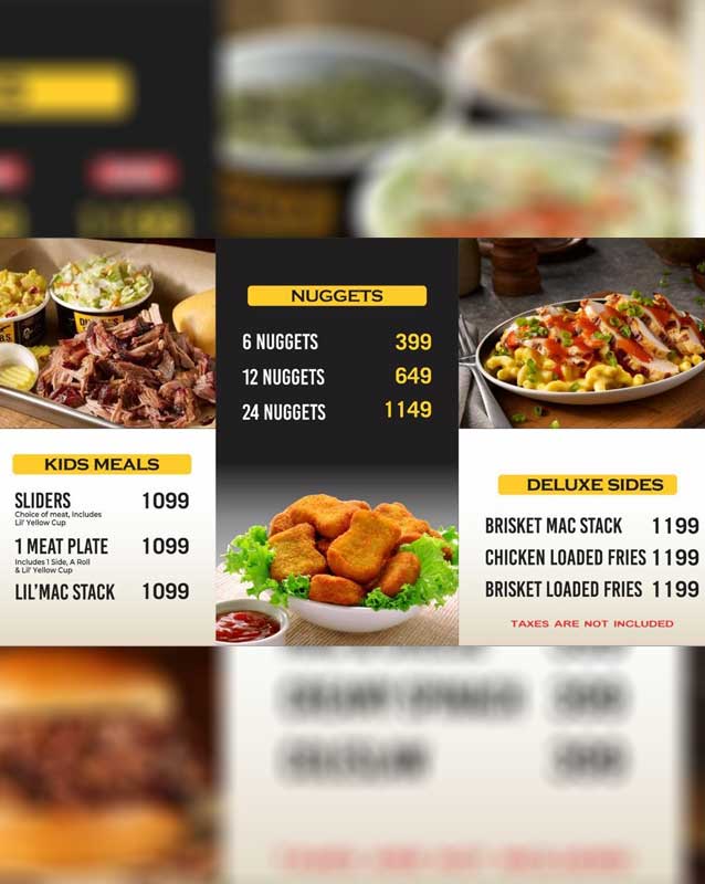 Dickey's Barbecue Pit menu