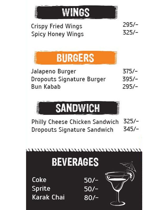 Dropouts menu