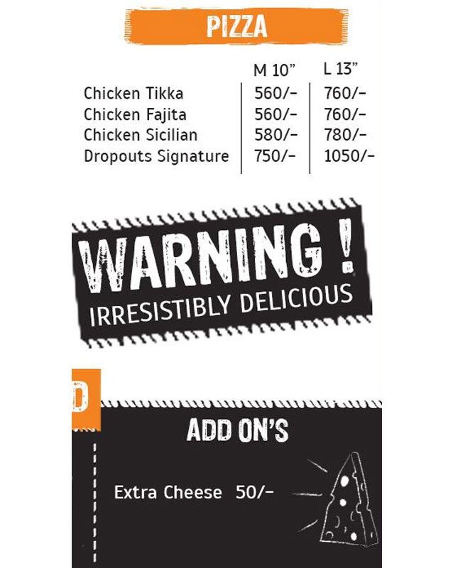 Dropouts menu